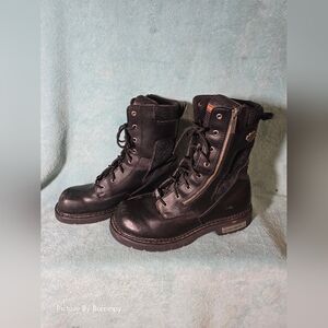 Harley Davidson Mens Paraspinna Black Leather Moto Biker Boot Size 12